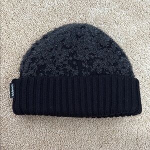 Black and Gray Textured Beanie